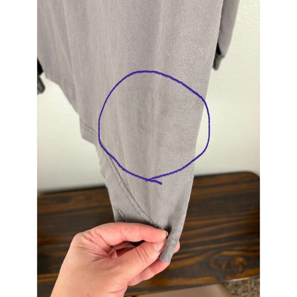 XL Charcoal Grey Long Cuffed Sleeved Original Fit Cotton Men’s Carhartt T-shirt - Picture 12 of 13